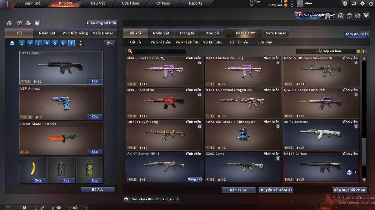 shop acc cf uy tin gia re